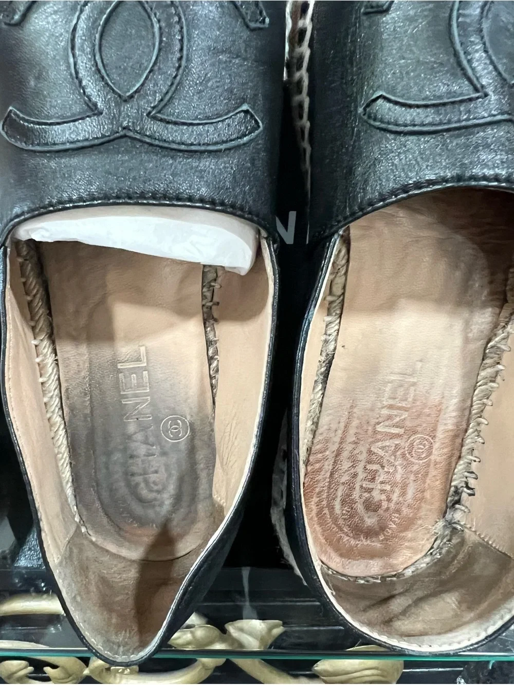 CHANEL Black Leather Espadrille Loafer - Women’s - Picture 8 of 9